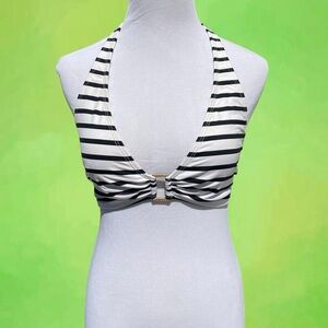 Ralph Lauren Striped Halter Tie Bikini with Ring